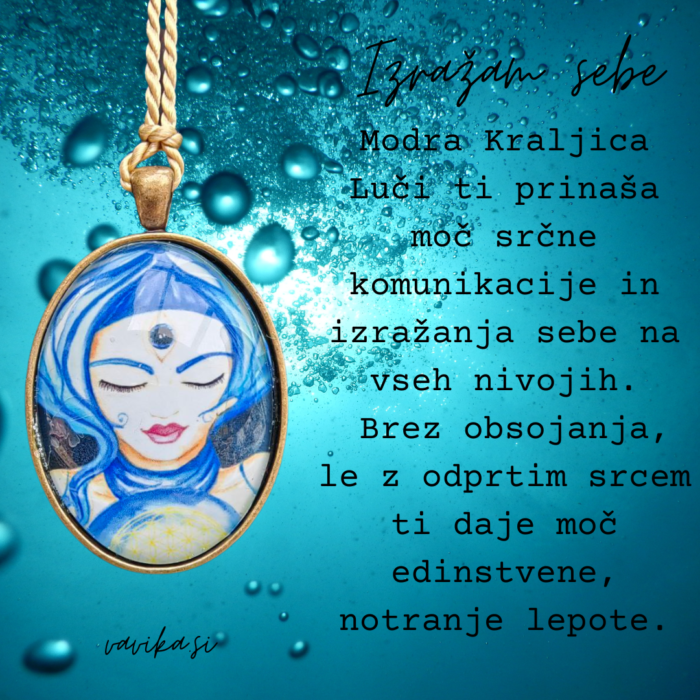 MEDALJON MODRA KRALJICA LUČI - slika 2
